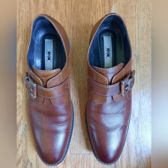 JOSEPH ABBOUD Will II Brushed Finish Monk Strap Men's Shoes Brown/Tan Sz. 10.5 - Picture 7 of 11